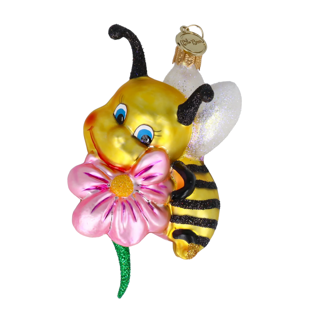 Earnest Blossom Bearer | Hand-Painted Glass Ornament | Blubom 2020-112