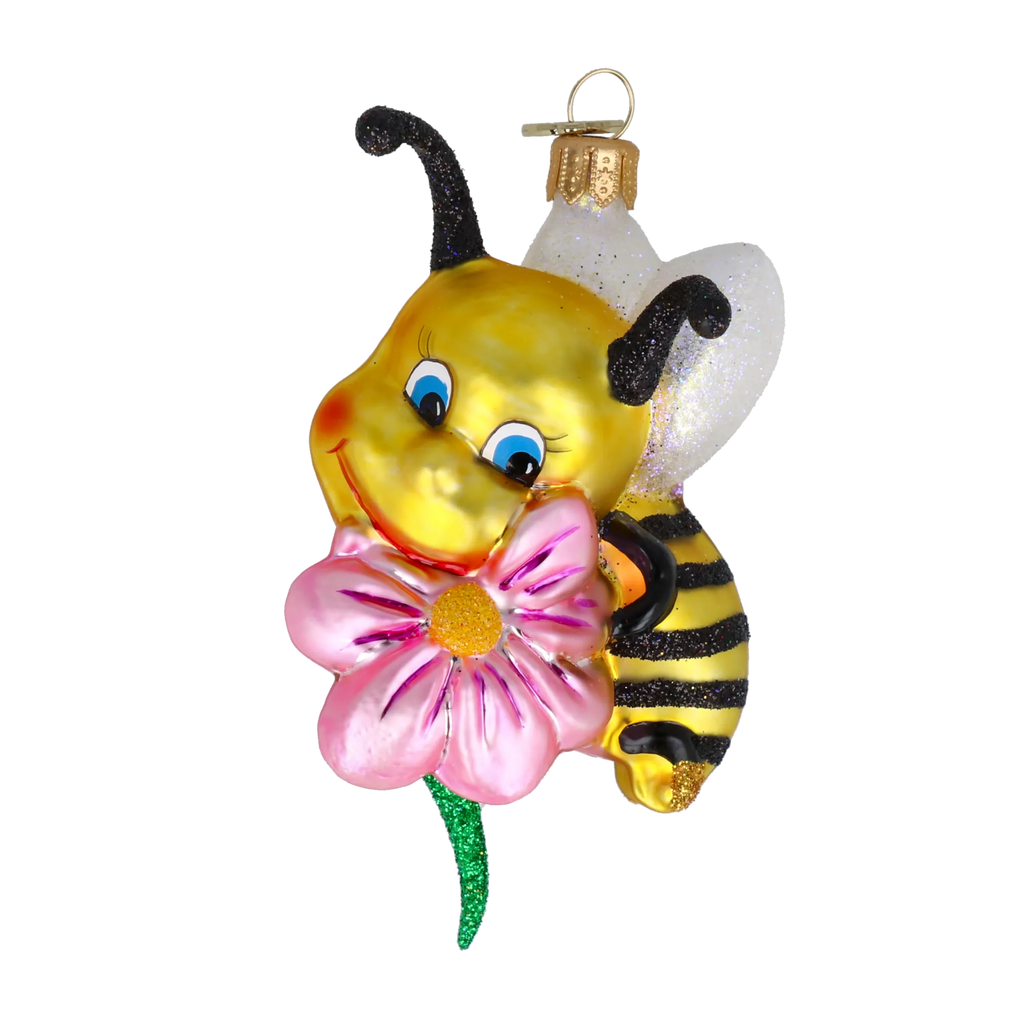 Earnest Blossom Bearer | Hand-Painted Glass Ornament | Blubom 2020-112