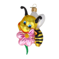 Załaduj obraz do przeglądarki galerii, Honeybee Blossom Handmade Glass Christmas ornament bee 2020-112
