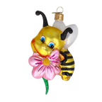 Earnest Blossom Bearer | Hand-Painted Glass Ornament | Blubom 2020-112