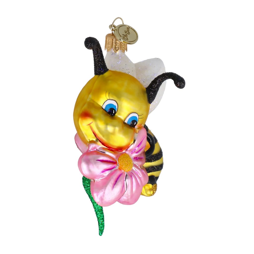 Earnest Blossom Bearer | Hand-Painted Glass Ornament | Blubom 2020-112