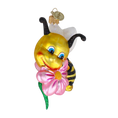 Załaduj obraz do przeglądarki galerii, Honeybee Blossom Handmade Glass Christmas ornament bee 2020-112
