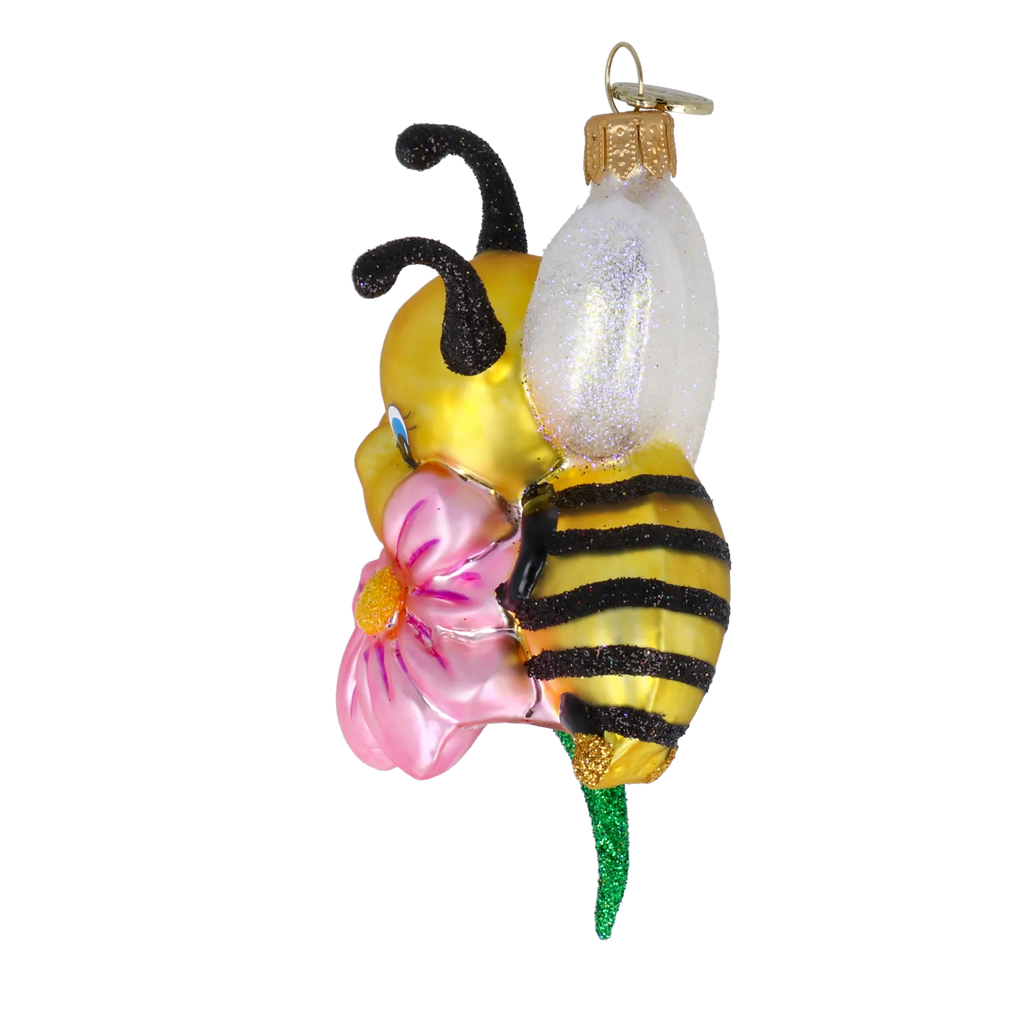 Earnest Blossom Bearer | Hand-Painted Glass Ornament | Blubom 2020-112