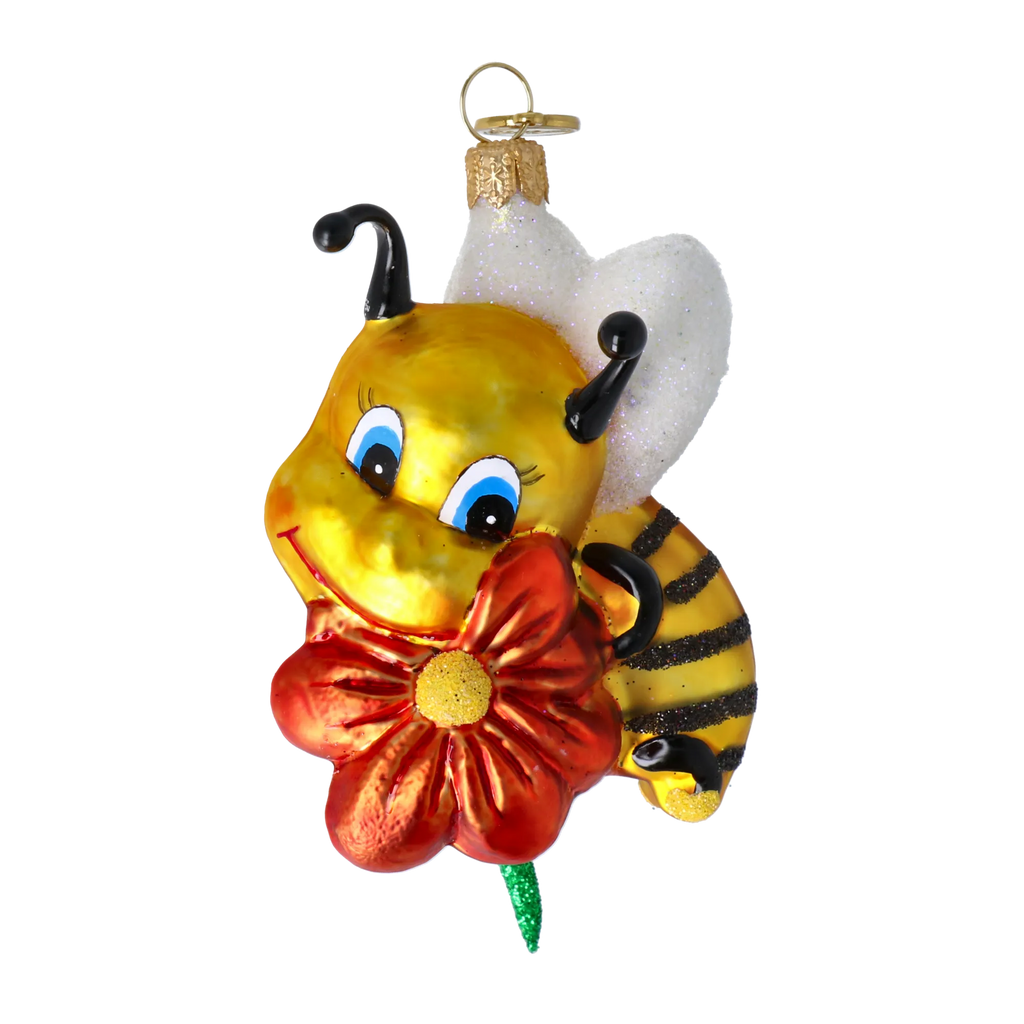 Gilded Nectar Scout | Hand-Painted Glass Ornament | Blubom 2020-113
