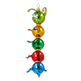 Załaduj obraz do przeglądarki galerii, Centipede Colorful Joy. Handmade Glass Christmas ornament. 2020-118
