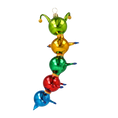 Załaduj obraz do przeglądarki galerii, Centipede Colorful Joy. Handmade Glass Christmas ornament. 2020-118

