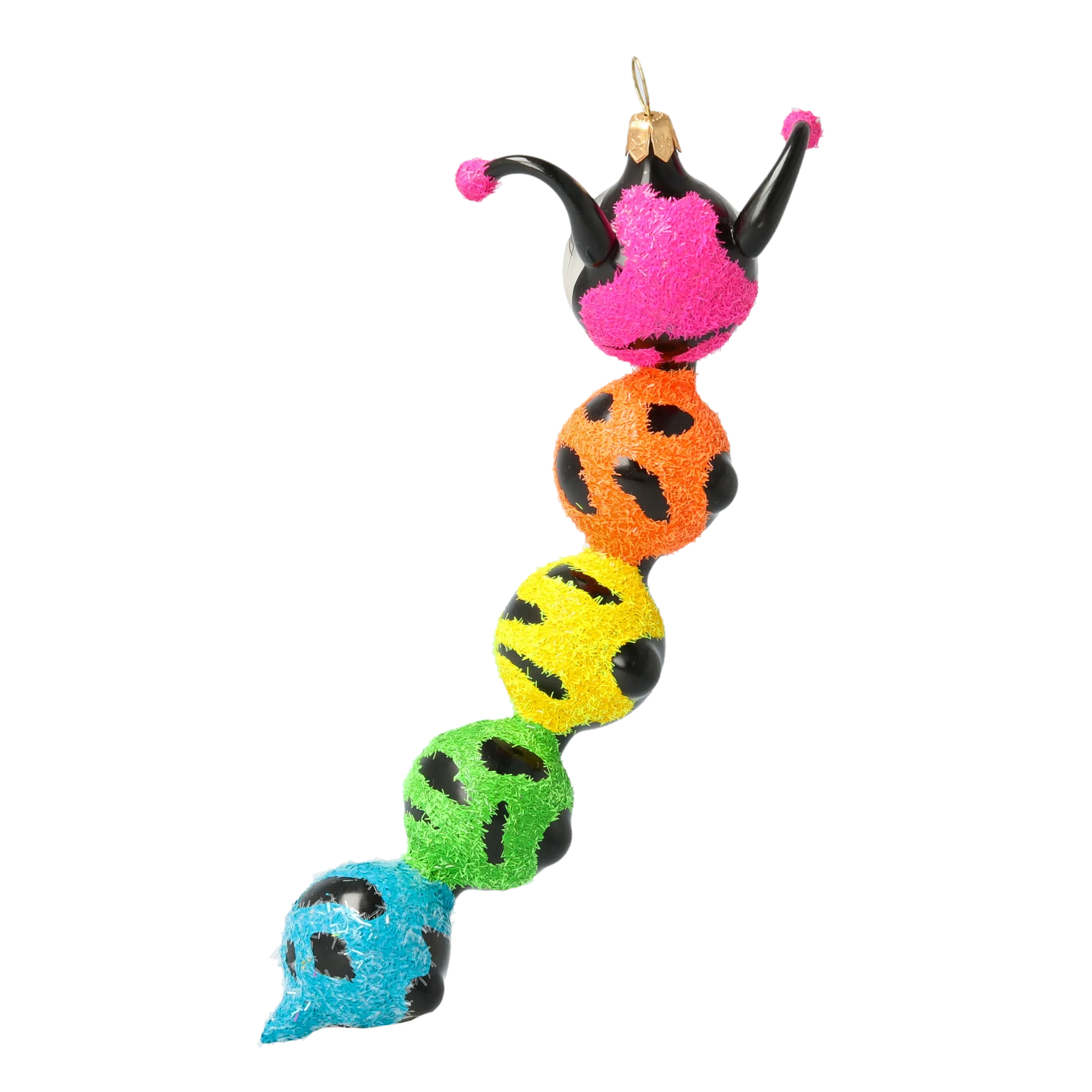 Midnight Rainbow Caterpillar Premium christmas glass ornament 2020-119