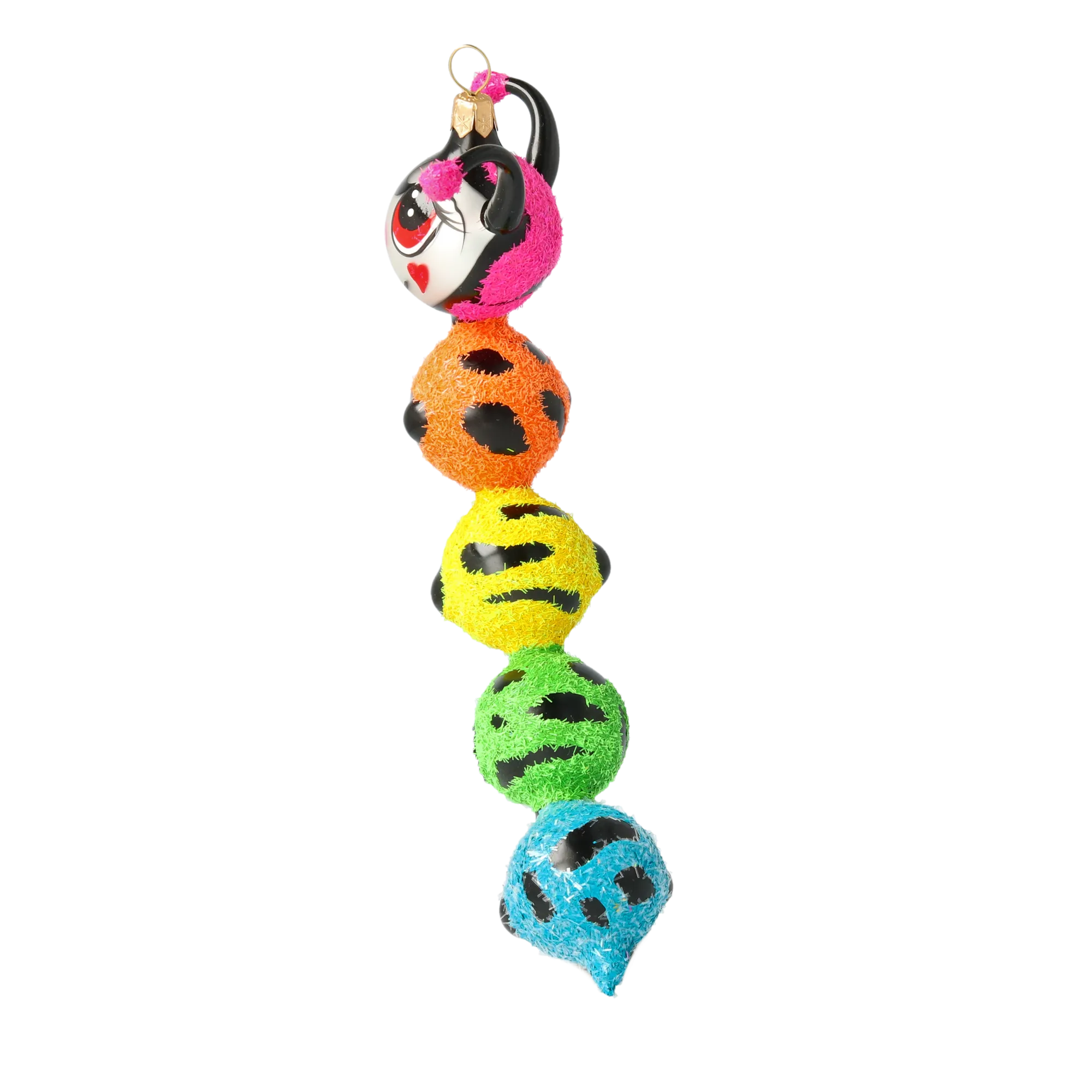 Midnight Rainbow Caterpillar Premium christmas glass ornament 2020-119