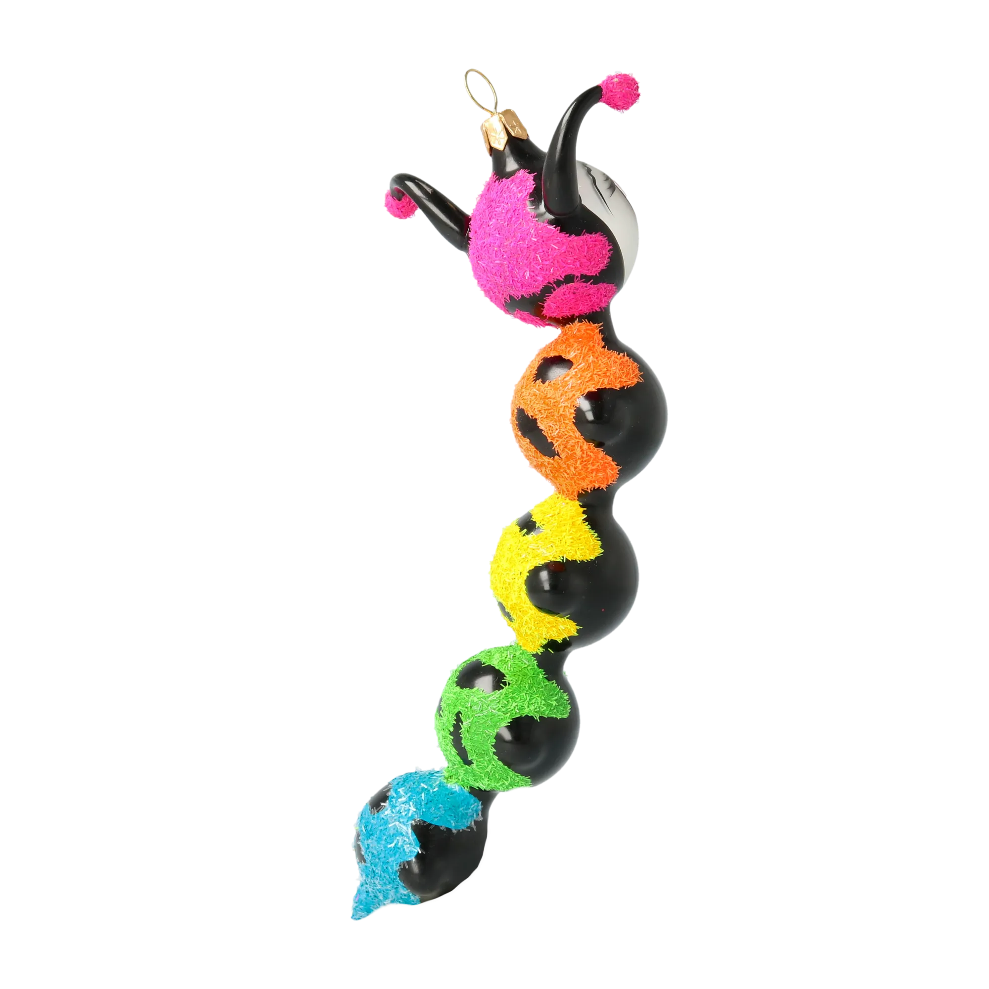 Midnight Rainbow Caterpillar Premium christmas glass ornament 2020-119