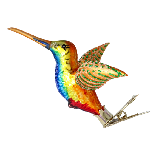 Prismatic Rainbow Hummingbird Premium christmas glass ornament 2020-122