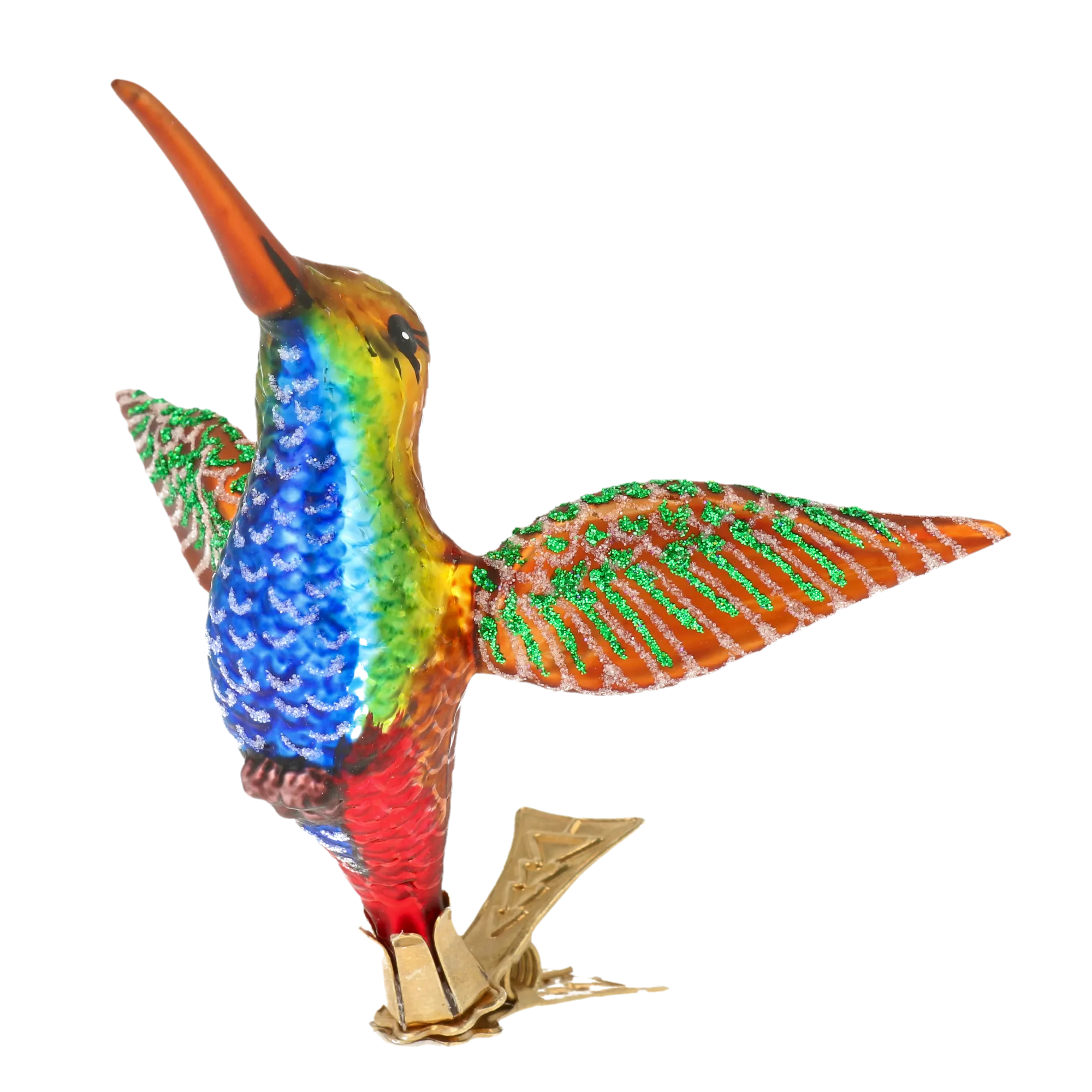 Prismatic Rainbow Hummingbird Premium christmas glass ornament 2020-122