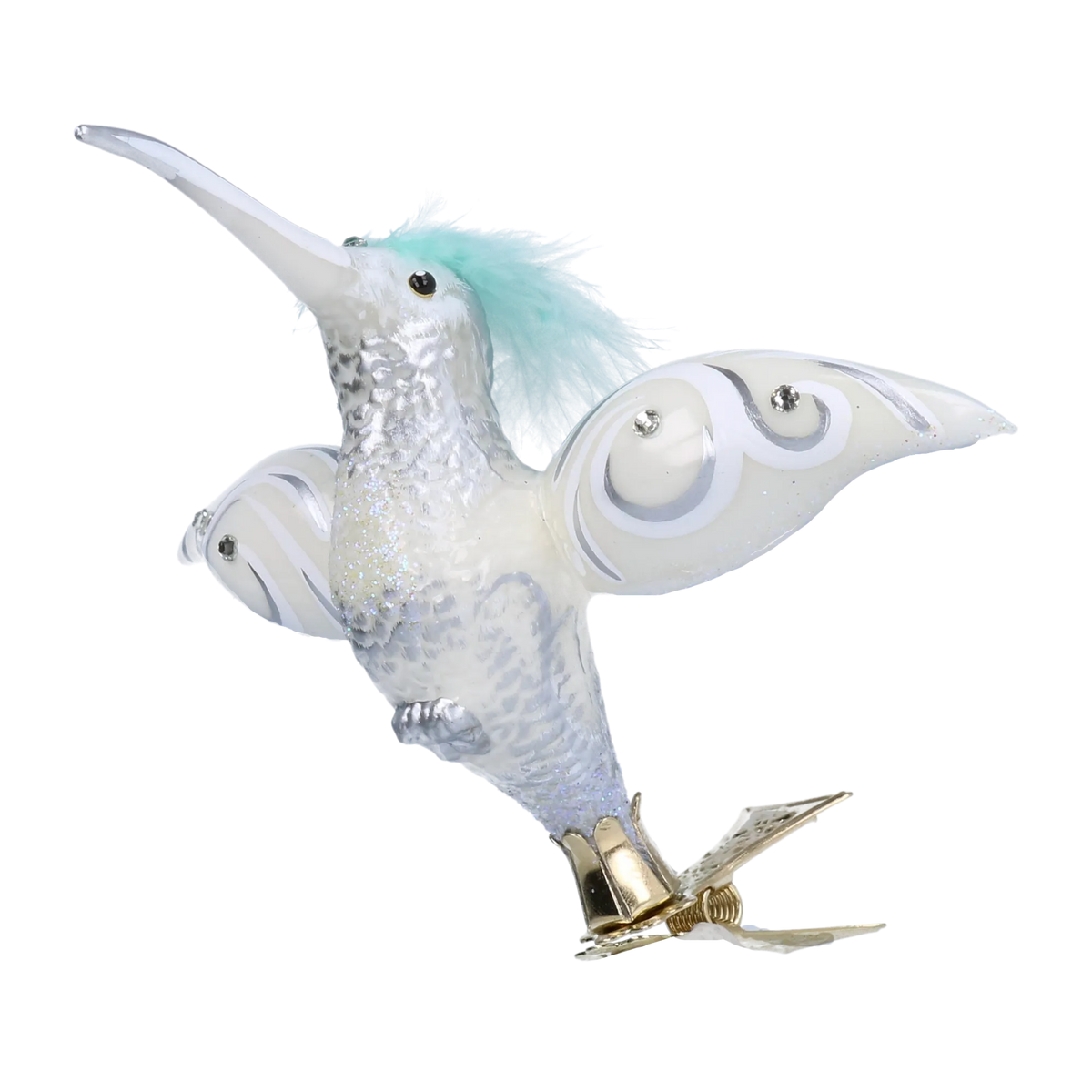 Serene Seafoam Envoy | Hand-Painted Glass Ornament | Blubom 2020-124