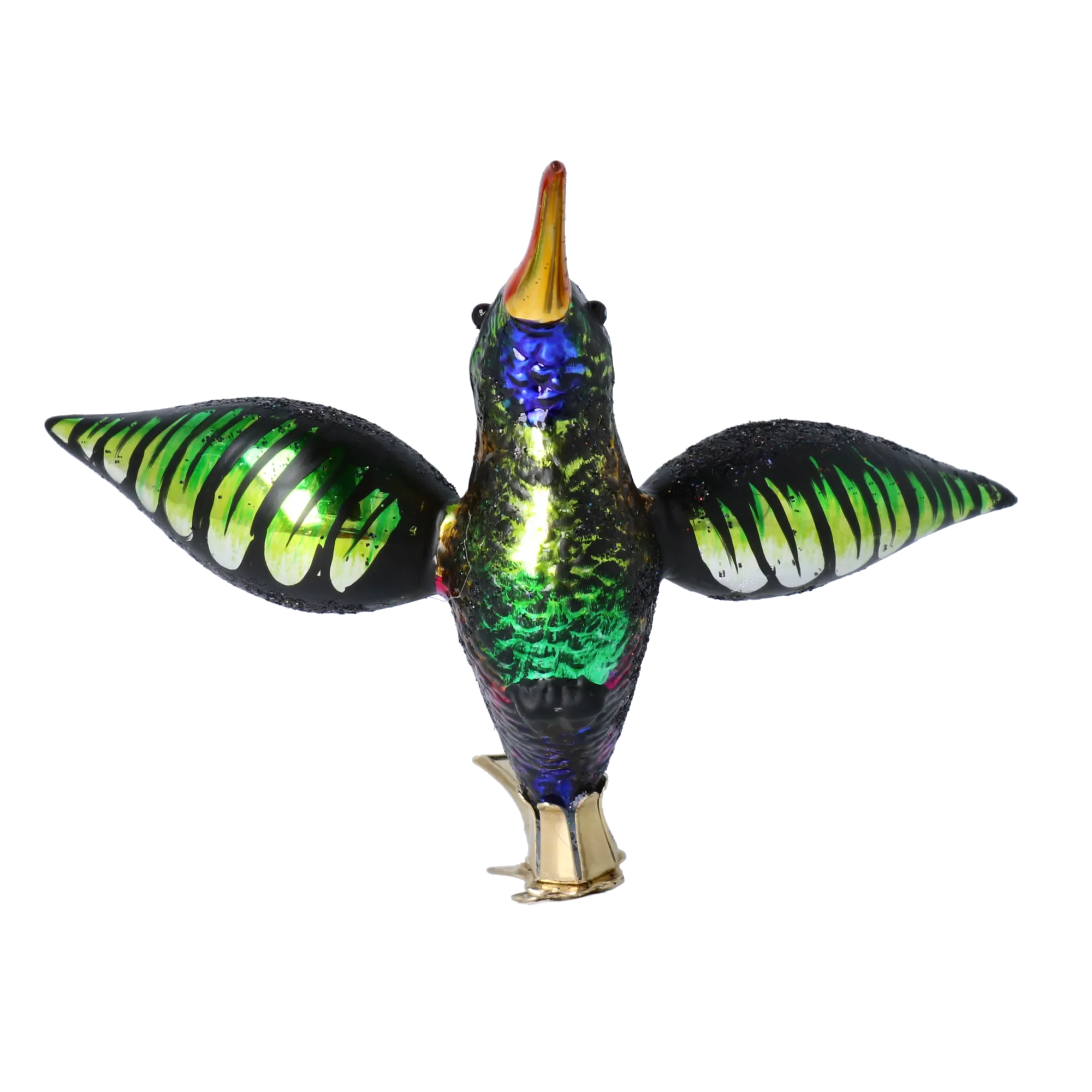Iridescent Midnight Hummingbird Premium christmas glass ornament 2020-127
