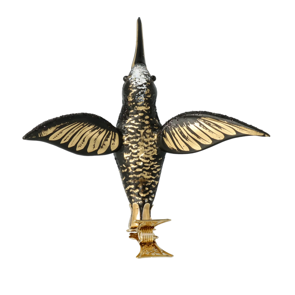Sovereign Midnight Wing | Hand-Painted Glass Ornament | Blubom 2020-128
