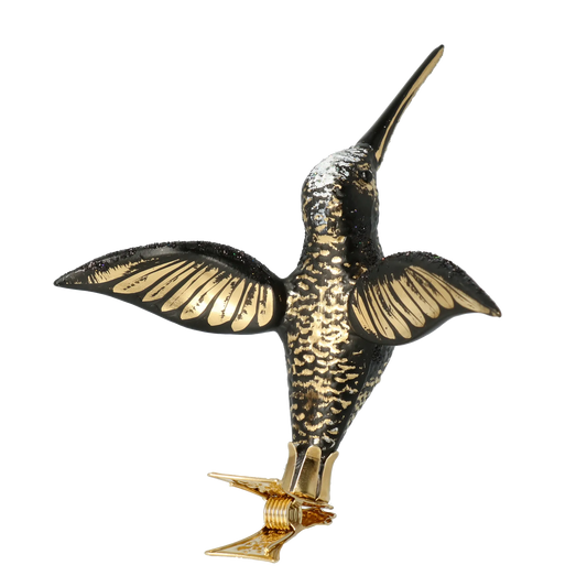 Gilded Onyx Hummingbird Premium christmas glass ornament 2020-128