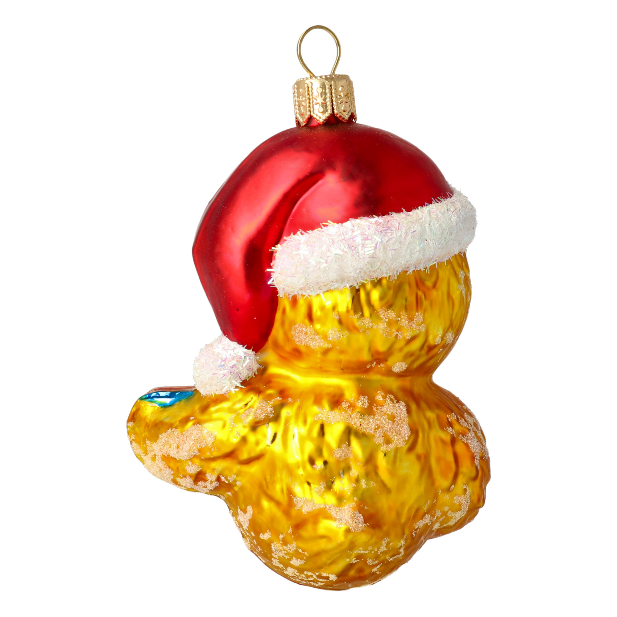 Kolędujący Ptaszek ze śpiewnikiem Szklana Ozdoba Ptak