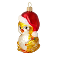 Load image into Gallery viewer, Golden Caroling Songbird Premium christmas glass ornament 2020-147
