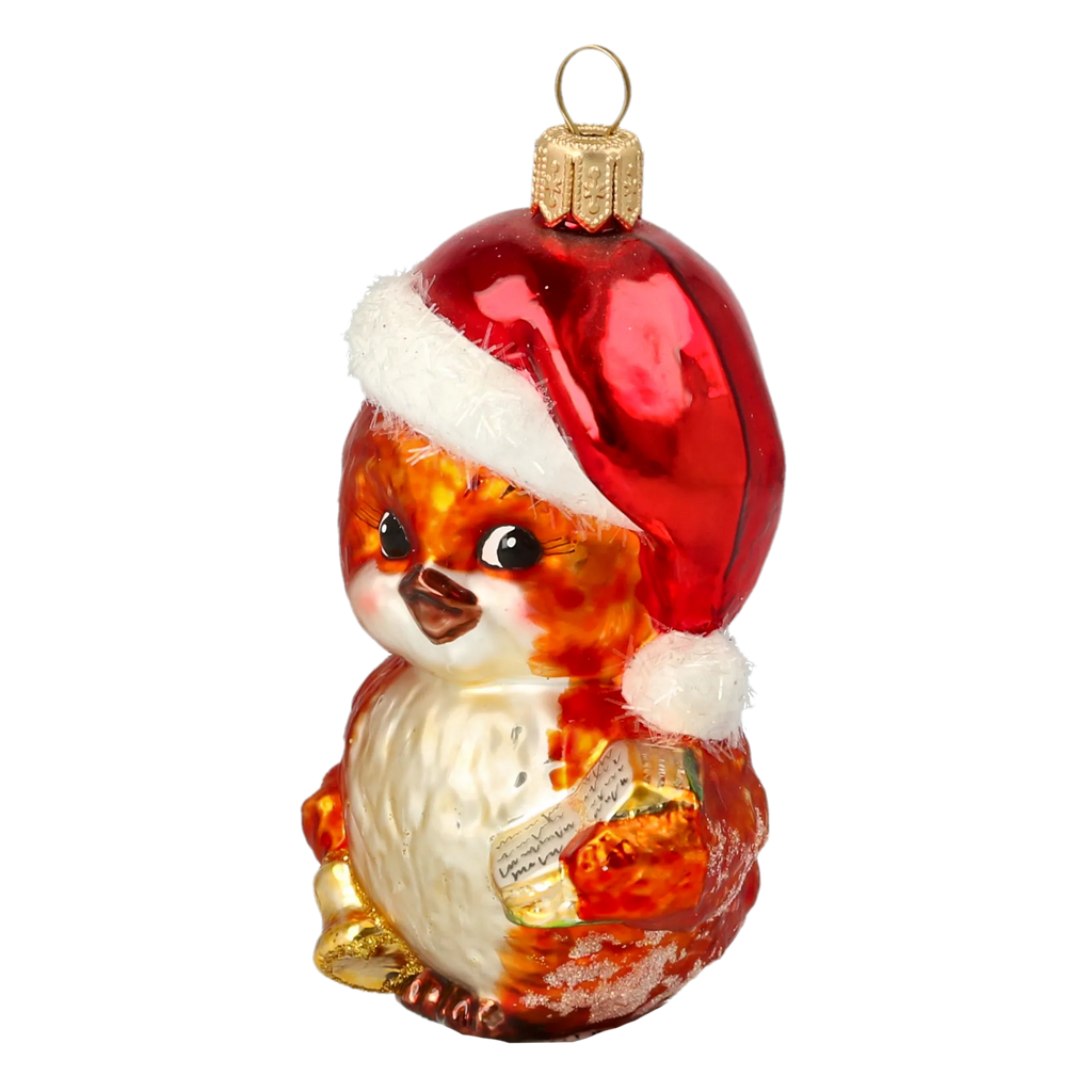 Scarlet Chorister | Hand-Painted Glass Ornament | Blubom 2020-149