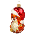 Load image into Gallery viewer, Amber Caroling Songbird Premium christmas glass ornament 2020-149
