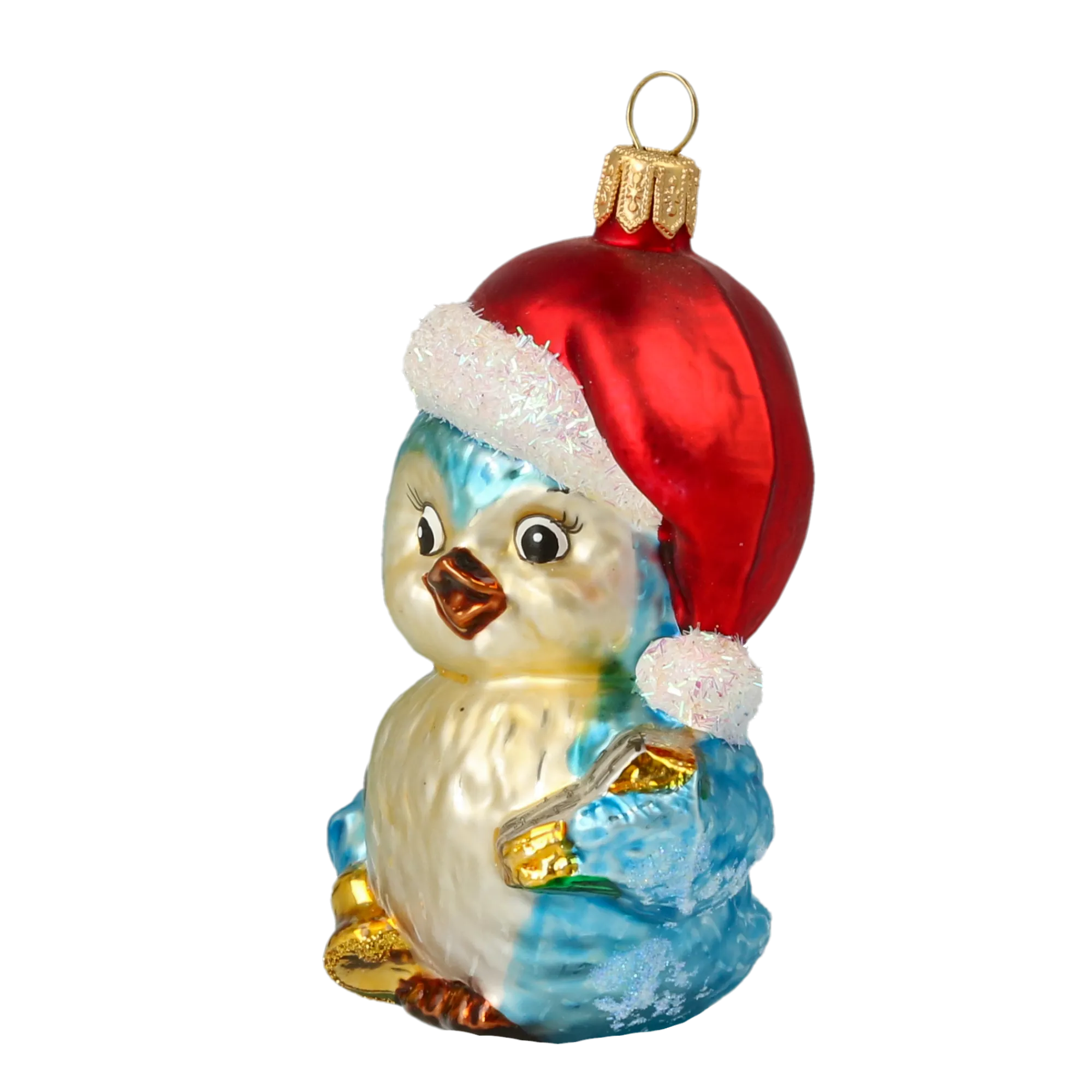 Azure Caroling Songbird Premium christmas glass ornament 2020-150