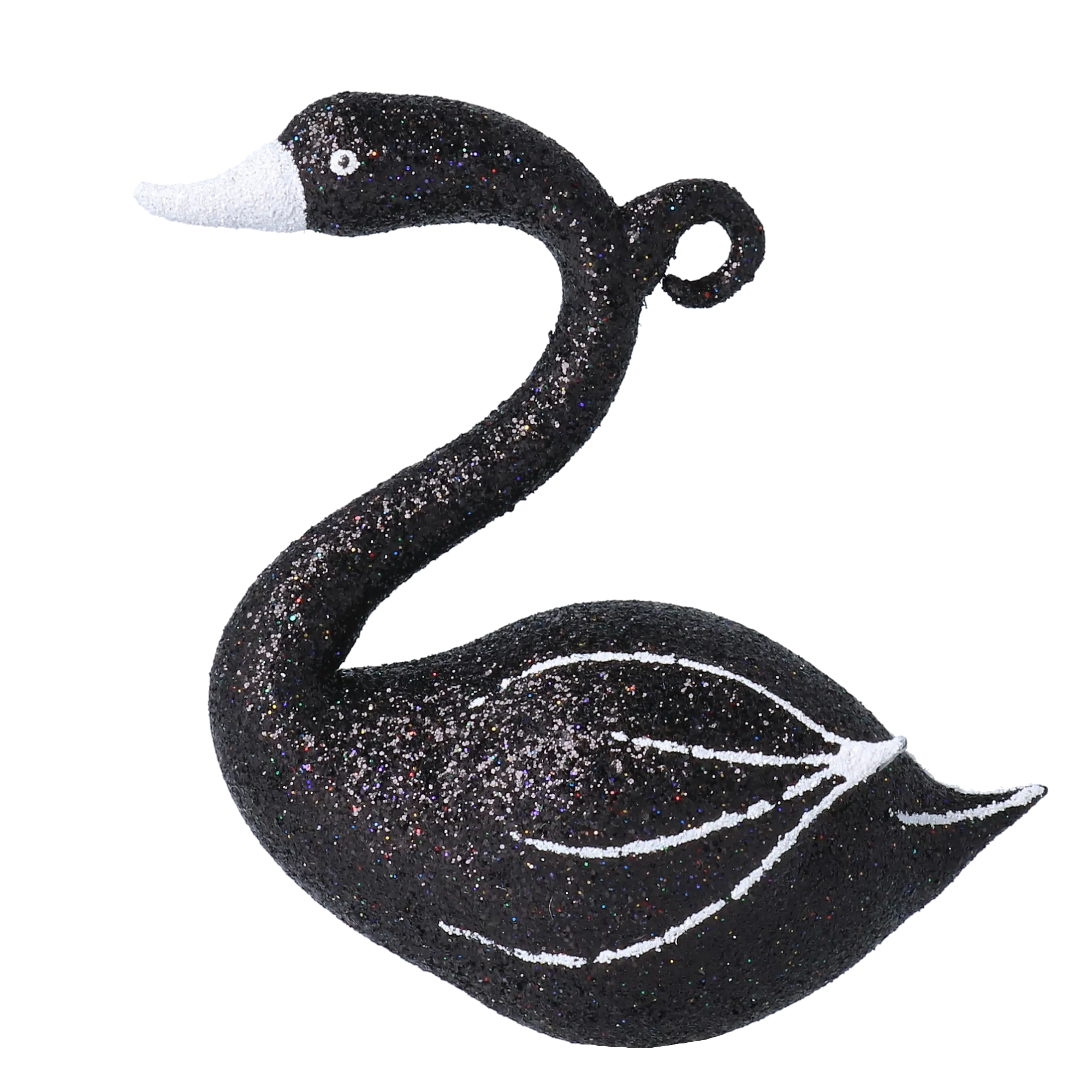 Starlit Midnight Swan Premium christmas glass ornament 2020-151