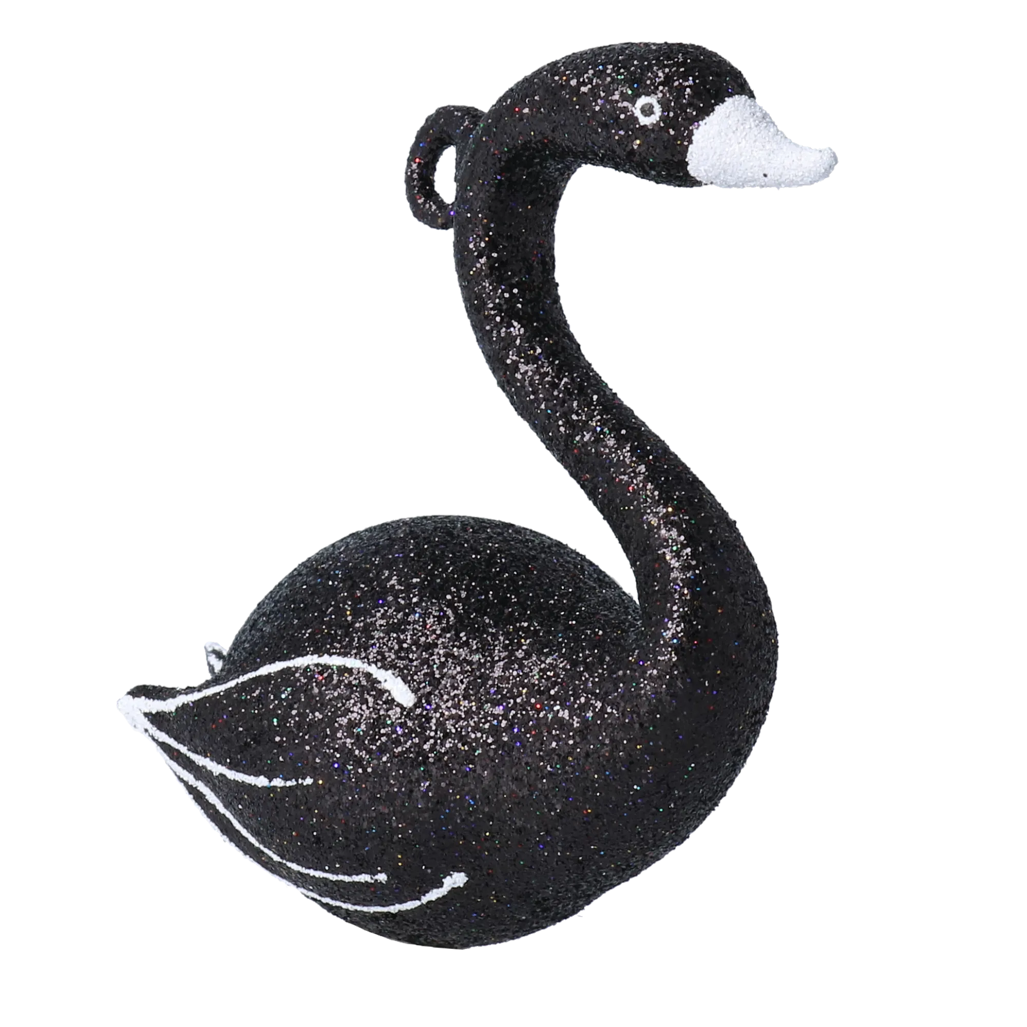 Starlit Midnight Swan Premium christmas glass ornament 2020-151