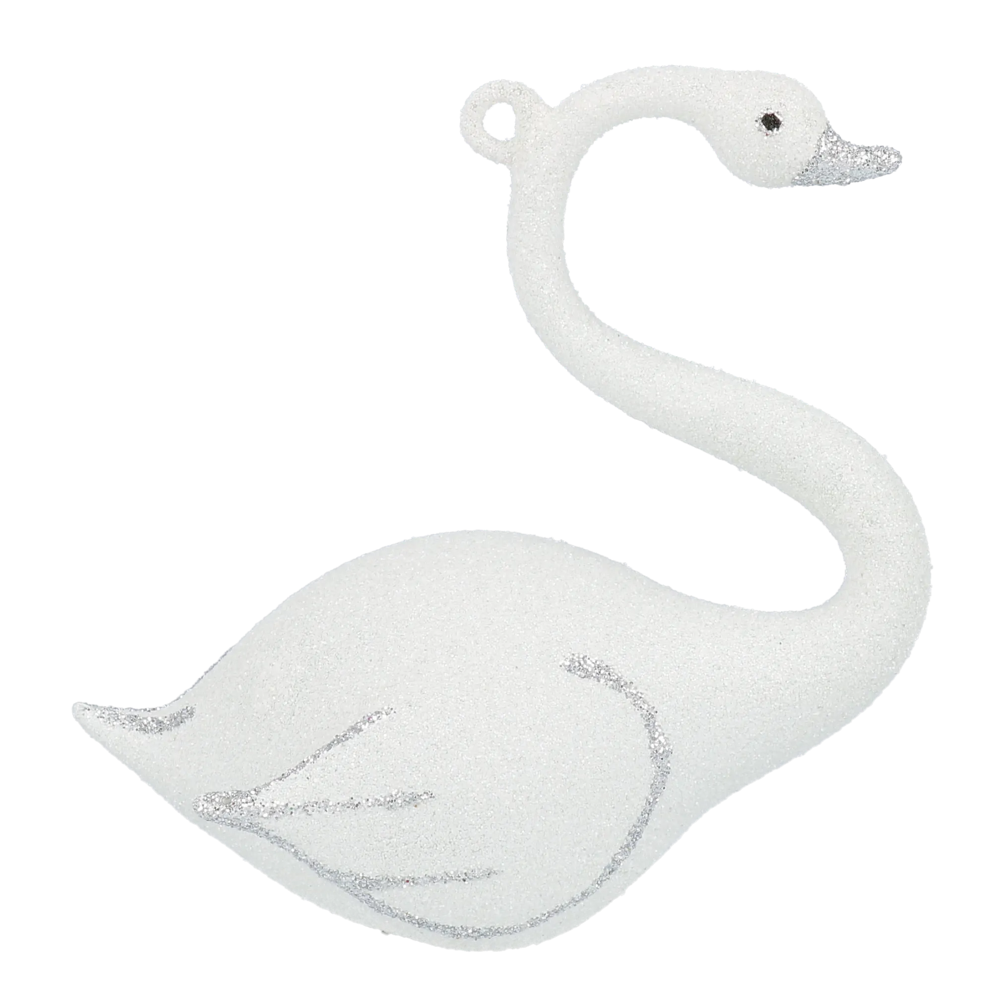 Frosted White Swan Premium christmas glass ornament 2020-152