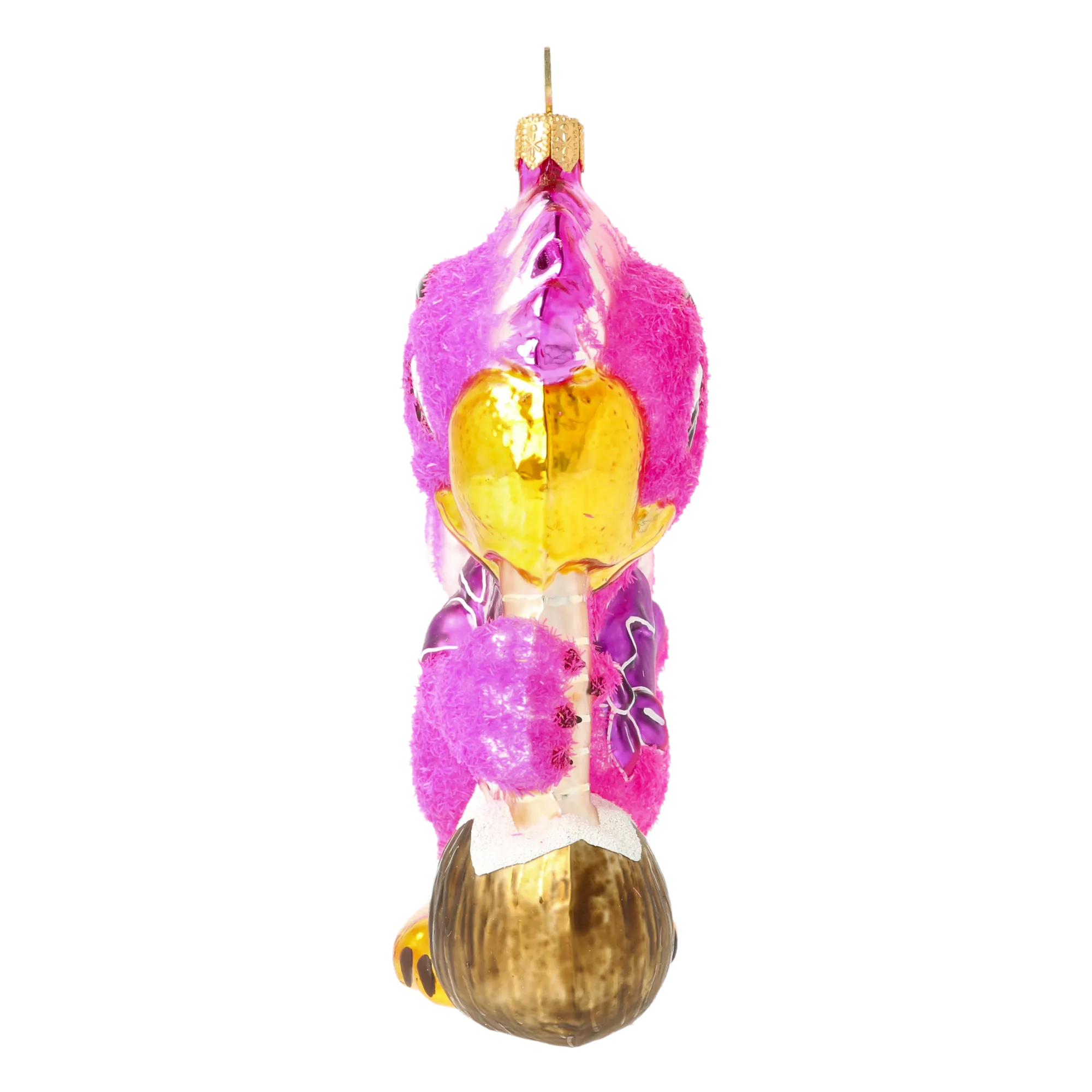 Vibrant Fuchsia Parrot Premium christmas glass ornament 2020-158