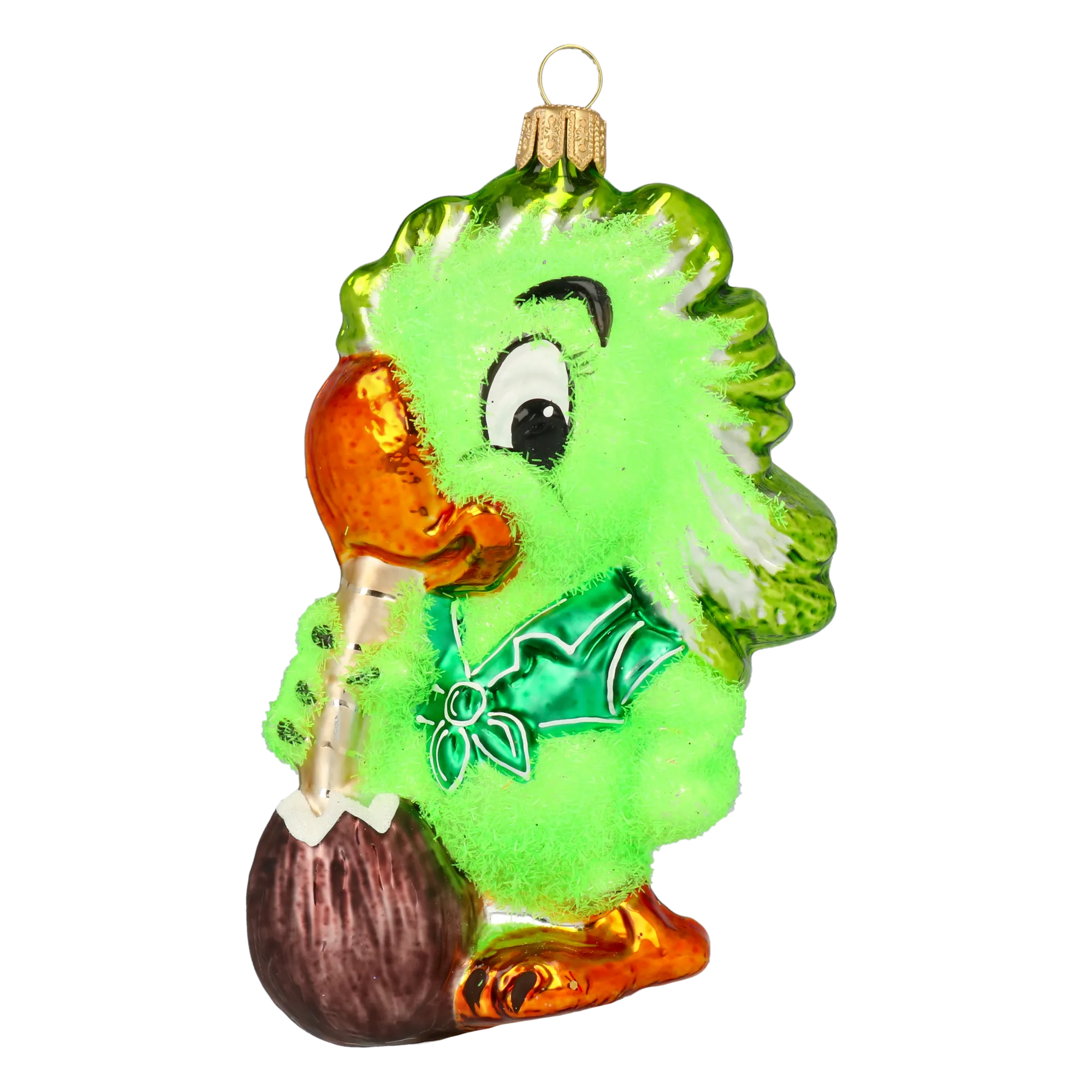 Verdant Tropical Parrot Premium christmas glass ornament 2020-160