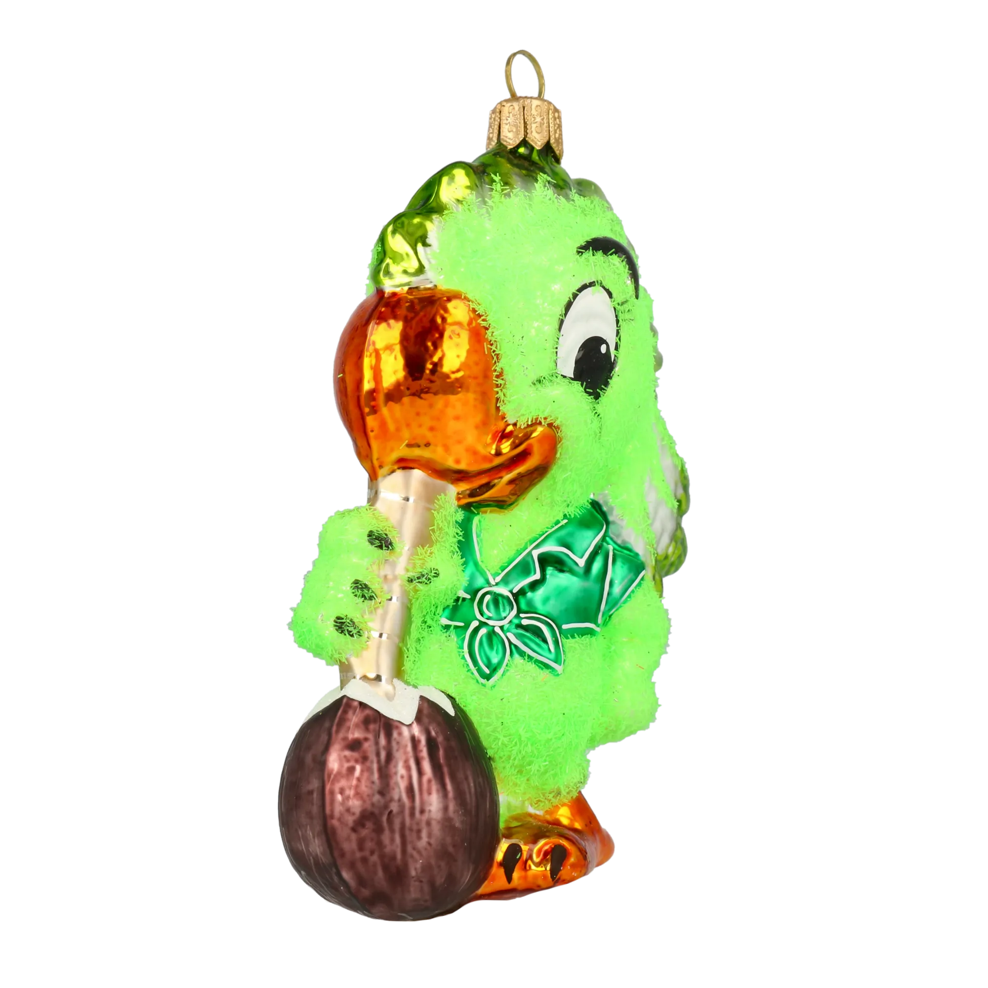 Verdant Tropical Parrot Premium christmas glass ornament 2020-160