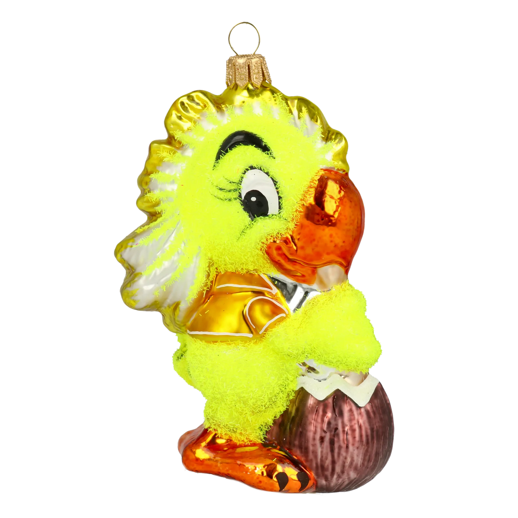 Golden Canary Parrot Premium christmas glass ornament 2020-163
