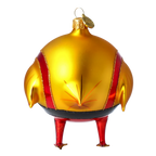 Earnest Herald | Hand-Painted Glass Ornament | Blubom 2020-164