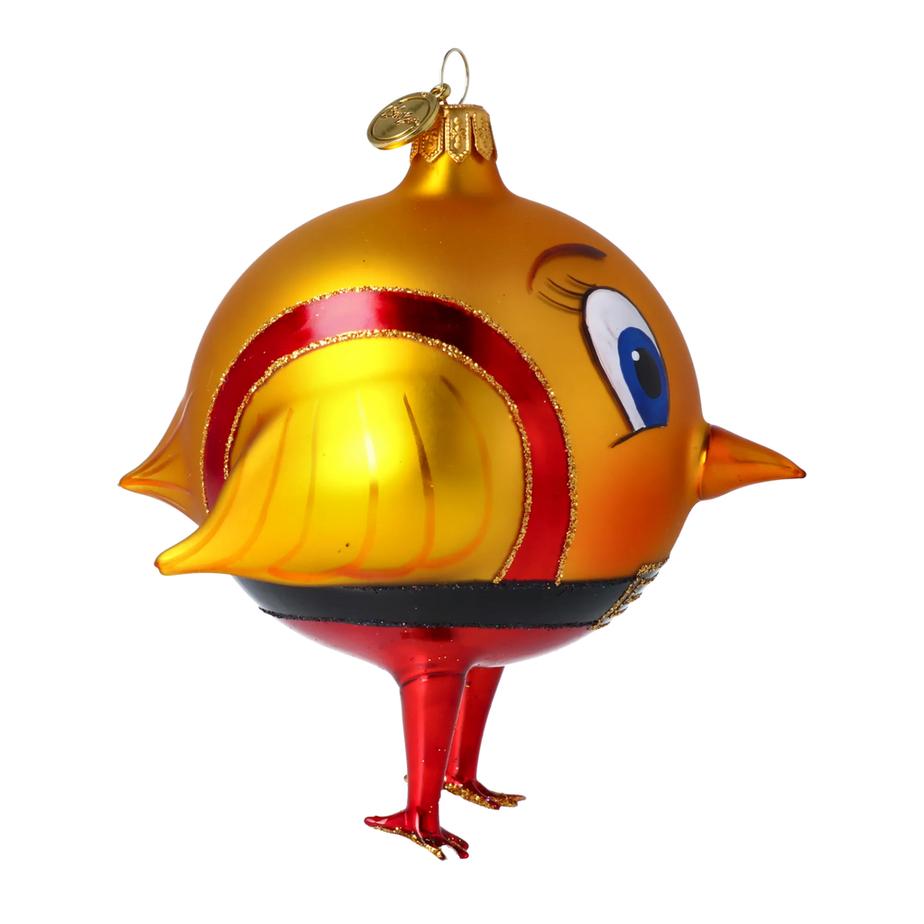 Earnest Herald | Hand-Painted Glass Ornament | Blubom 2020-164
