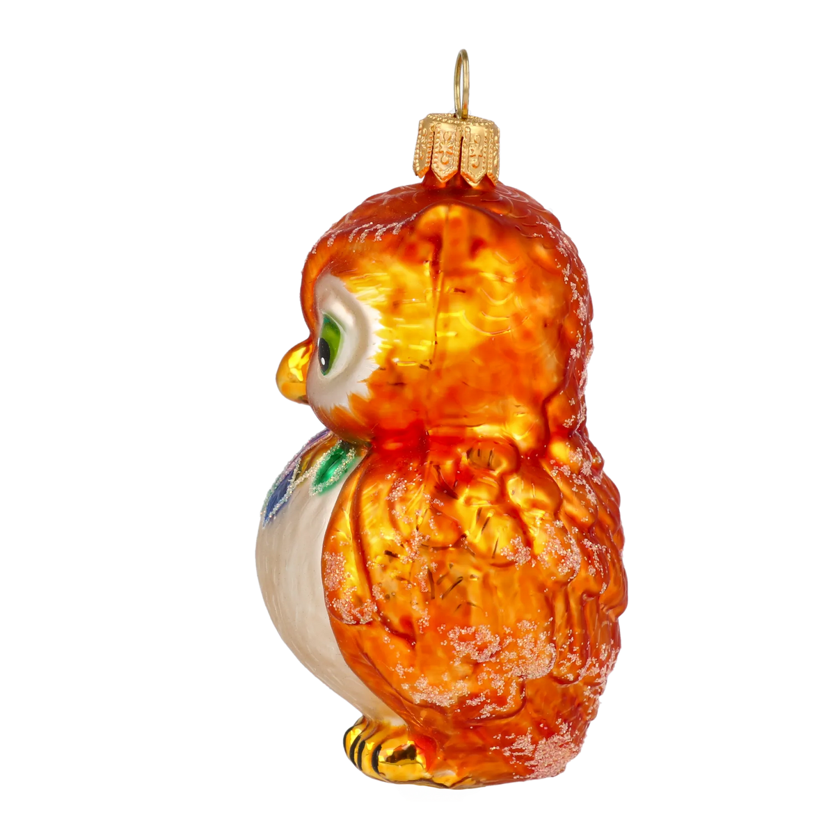 Vigilant Amber Sage | Hand-Painted Glass Ornament | Blubom 2020-165