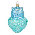 Załaduj obraz do przeglądarki galerii, Azure Frost Owl Premium christmas glass ornament 2020-166
