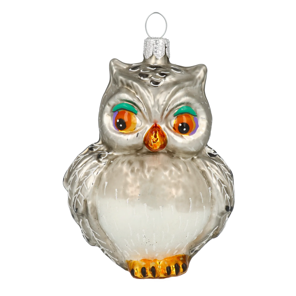 Vigilant Amber Sentinel | Hand-Painted Glass Ornament | Blubom 2020-167