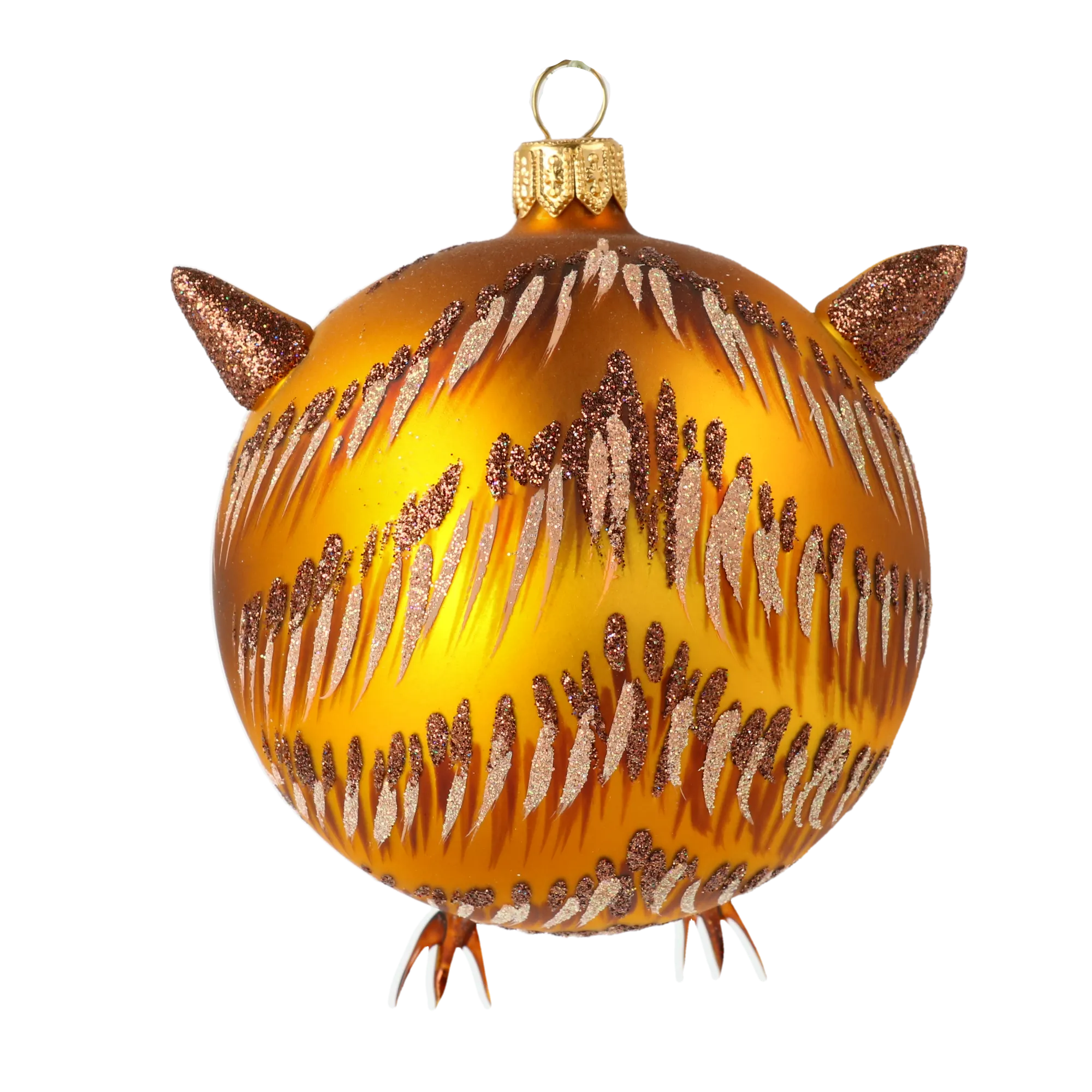 Forest Owl. Handmade Glass Christmas ornament. 2020-169
