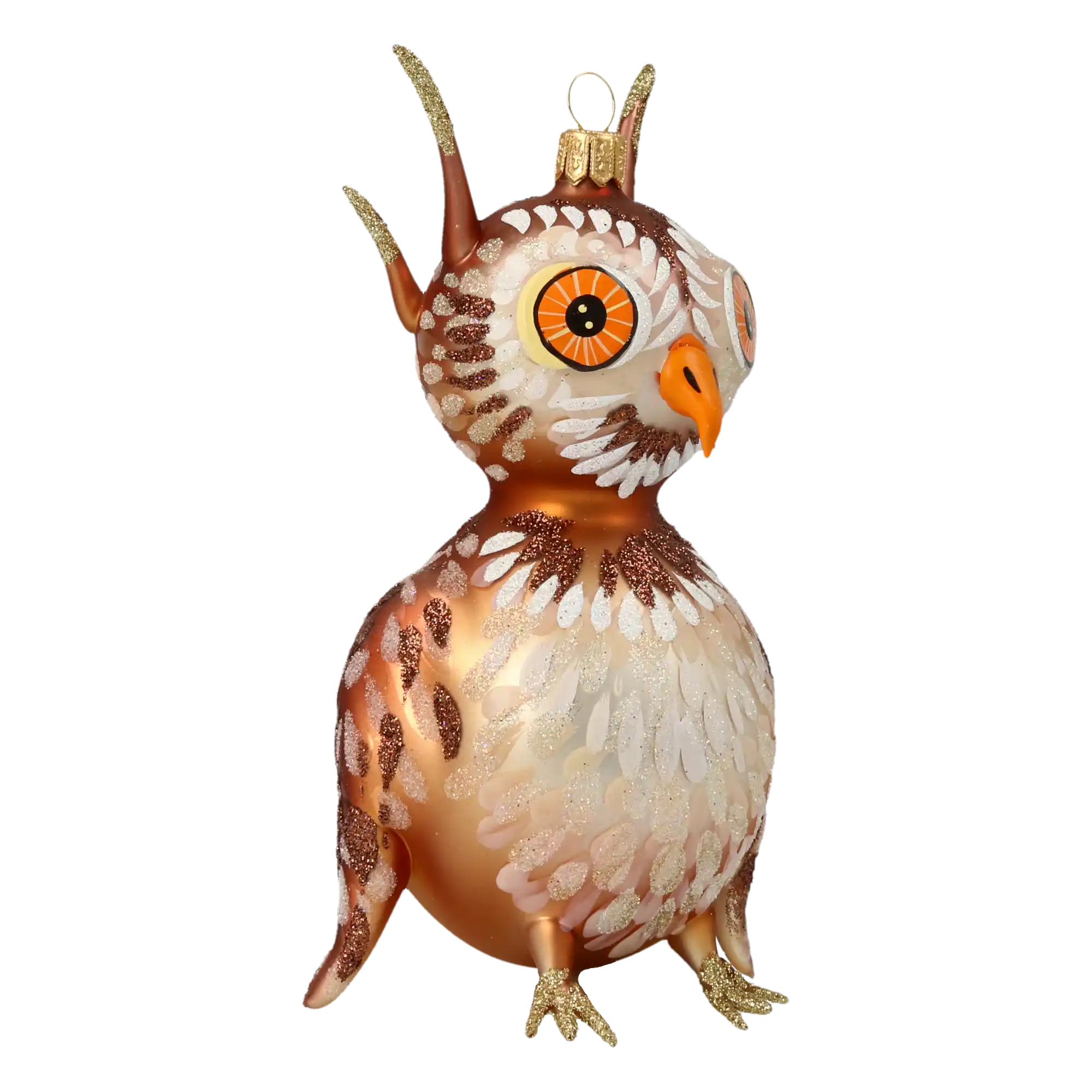 Zmierzchowa Sowa Ręcznie Wykonana Szklana Ozdoba Bożonarodzeniowa