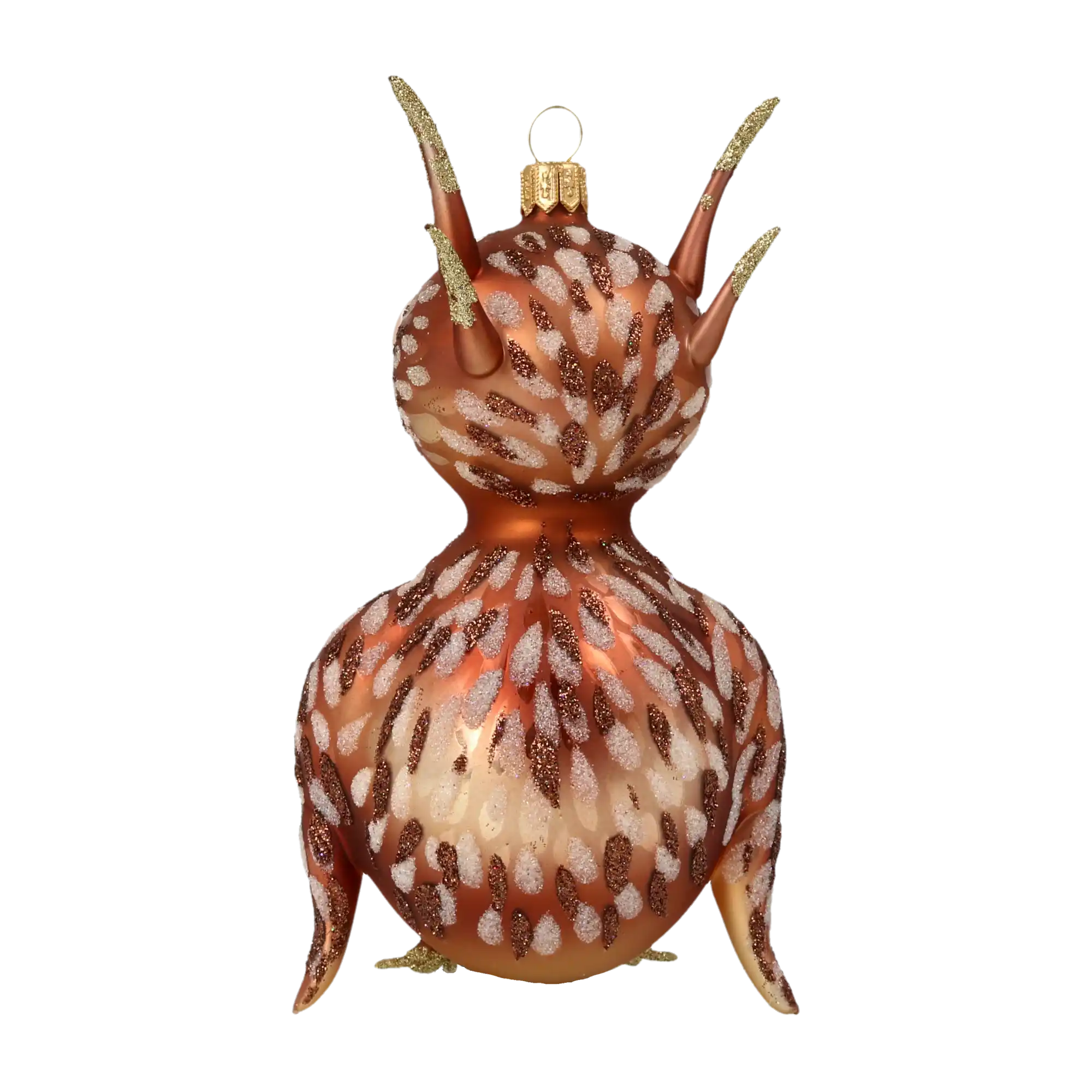 Zmierzchowa Sowa Ręcznie Wykonana Szklana Ozdoba Bożonarodzeniowa