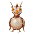 Astute Amber Sovereign | Hand-Painted Glass Ornament | Blubom 2020-170