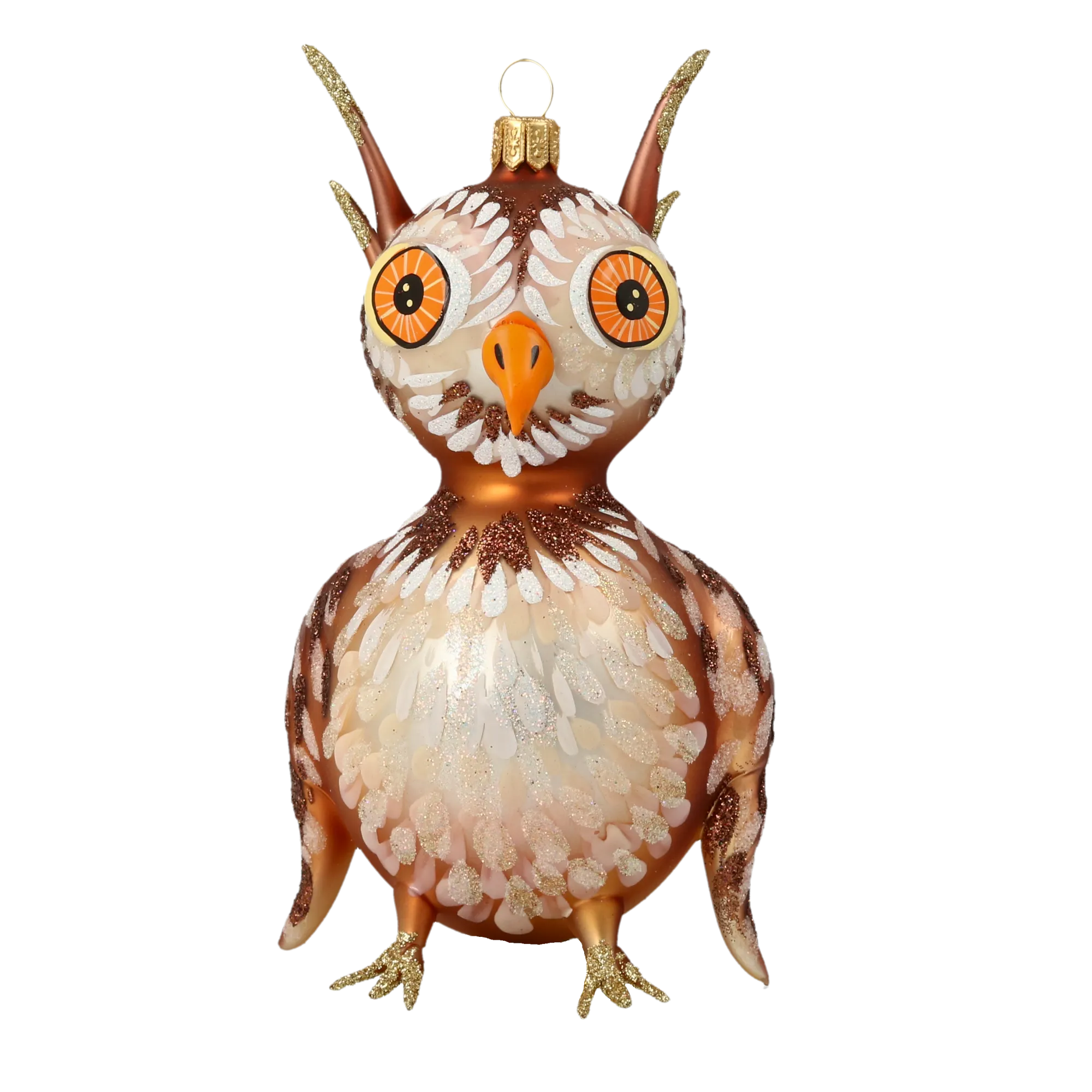 Twilight Owl  Handmade Glass Christmas ornament 2020-170