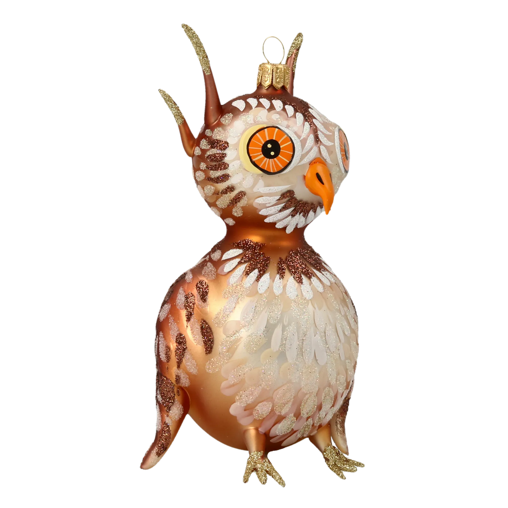 Astute Amber Sovereign | Hand-Painted Glass Ornament | Blubom 2020-170