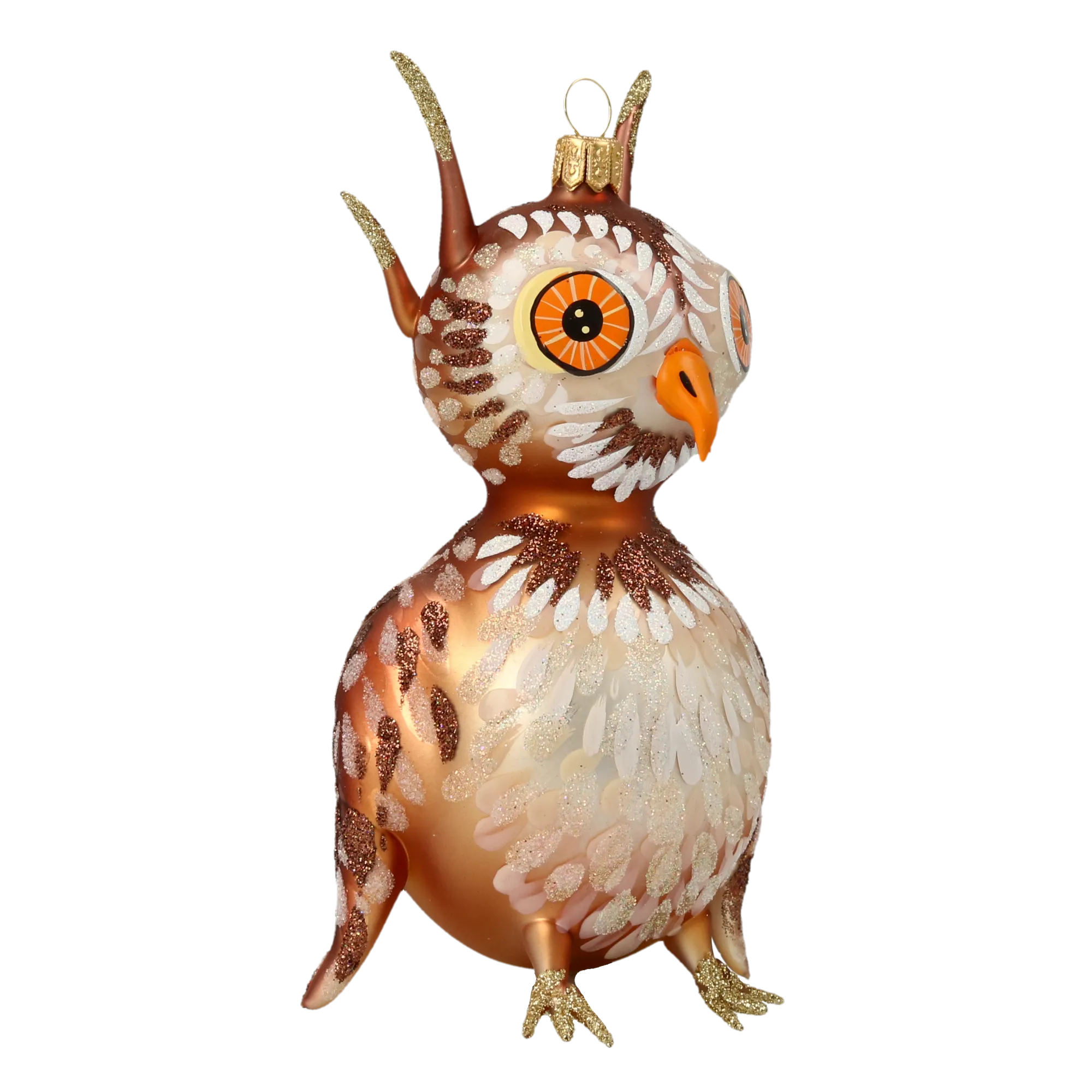 Twilight Owl  Handmade Glass Christmas ornament 2020-170