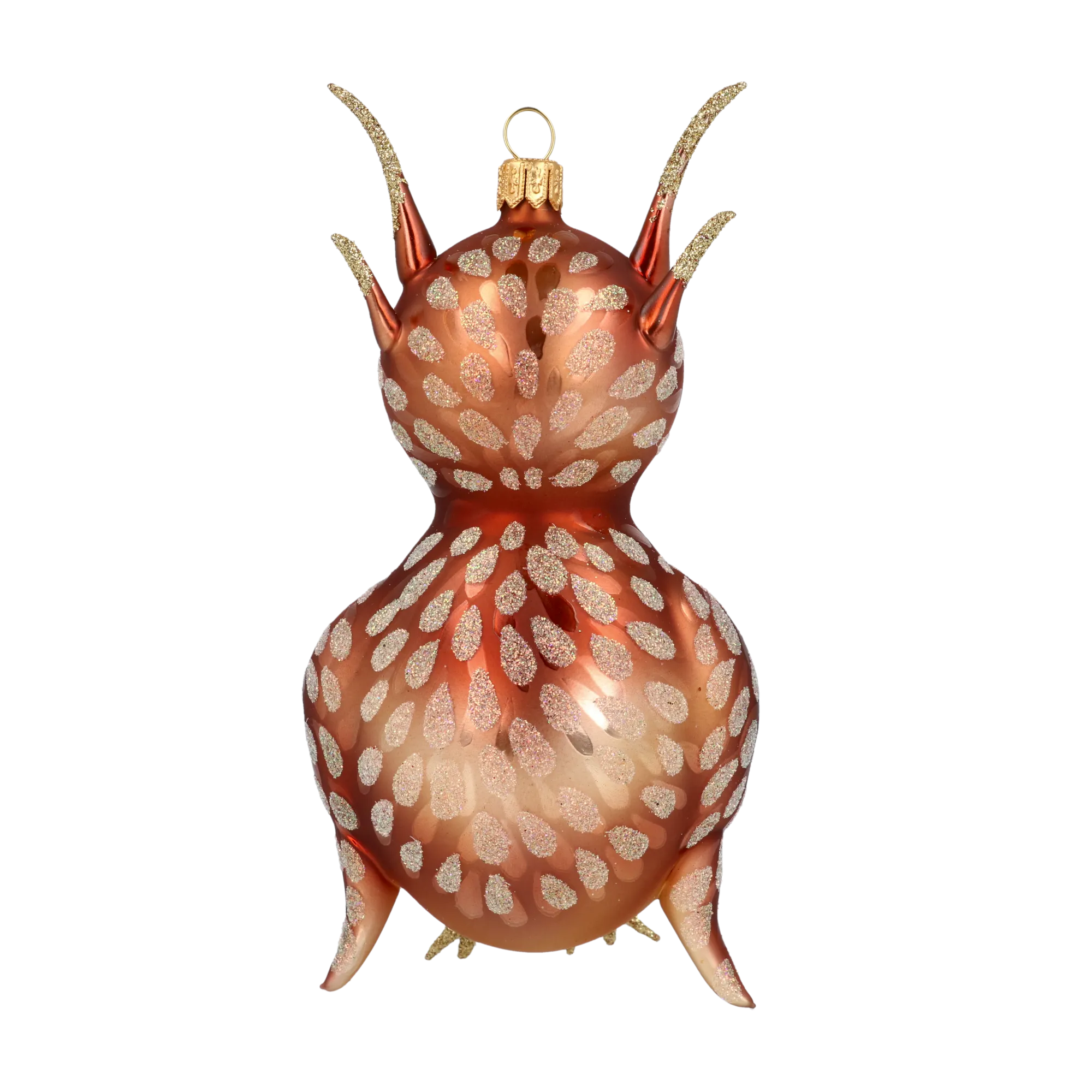Wise Owl. Handmade Glass Christmas ornament. 2020-171