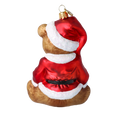 Load image into Gallery viewer, Crimson Santa Teddy Premium christmas glass ornament 2020-177

