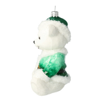 Serene Emerald Cub | Hand-Painted Glass Ornament | Blubom 2020-183
