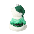Load image into Gallery viewer, Emerald Green Santa Teddy Premium christmas glass ornament 2020-183
