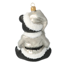 Serene Moonlit Bear | Hand-Painted Glass Ornament | Blubom 2020-186