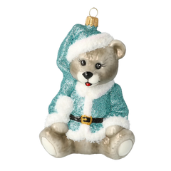 Teal Santa Teddy