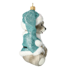 Serene Turquoise Cub | Hand-Painted Glass Ornament | Blubom 2020-187